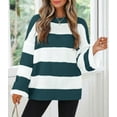 thumbnail image 2 of YOGAFOX Women Oversized Color Block Long Sleeve Pullover Sweater Grey Green XL, 2 of 5