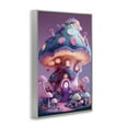 thumbnail image 4 of Stupell Industries Mystical Forest Mushroom Town & City Painting Gray Framed Art Print Wall Art, 12 x 18, 4 of 10