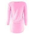 thumbnail image 2 of Baqcunre Ladies' Solid Colour Long Sleeve Loose Stylish Plush Top Womens Tops T Shirts For Women Going Out Tops Women Clothing Womens Shirts,Color Pink,Size 4XL, 2 of 5