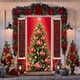 thumbnail image 5 of Linnome Christmas Door Decoration Kit - Santa Claus Themed Hanging Cloth with Border Stickers for Festive Entryways, 5 of 6