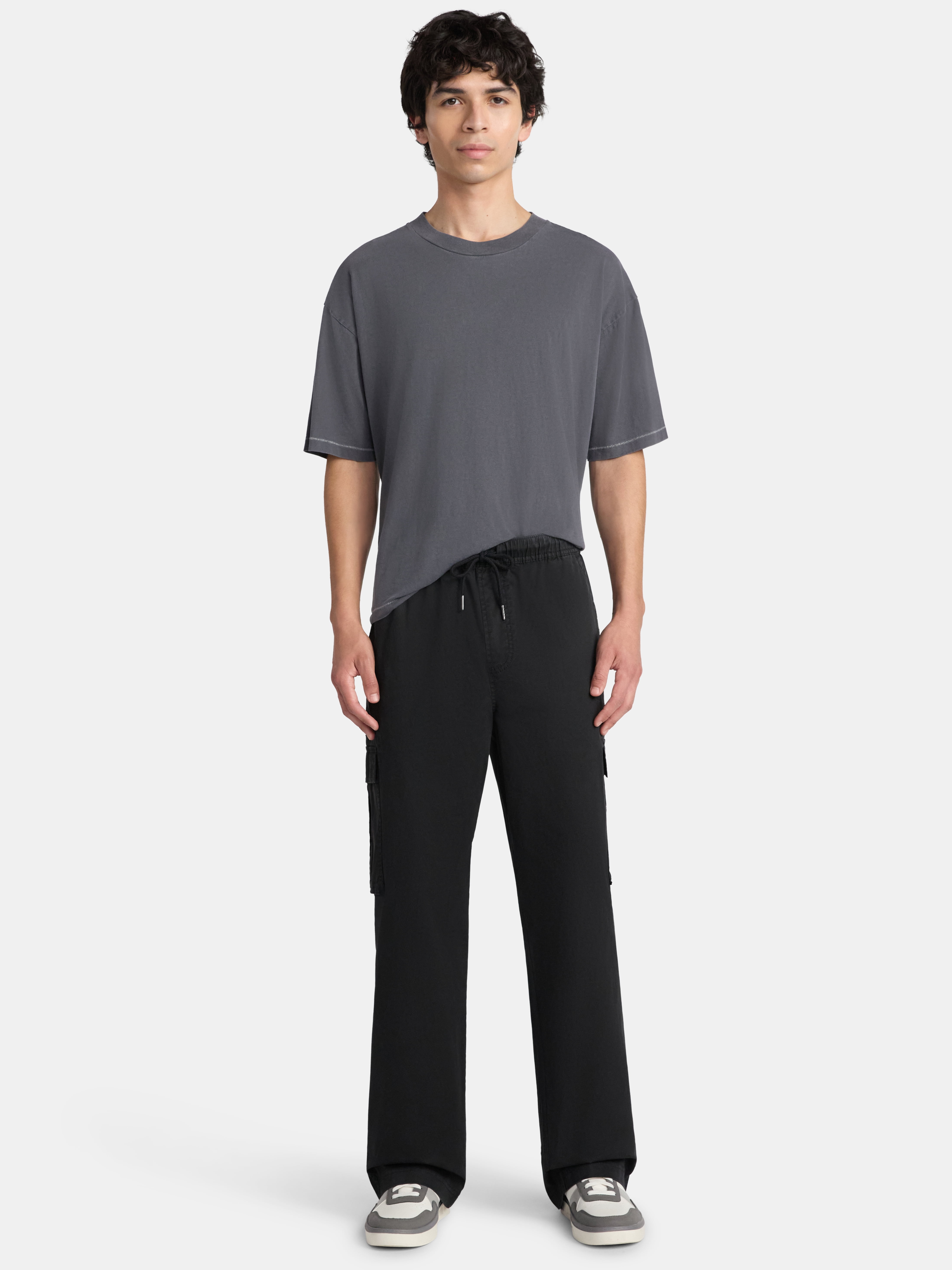 No Boundaries Baggy Fit Wide Leg Cargo Pants, Men's Sizes XS-5XL