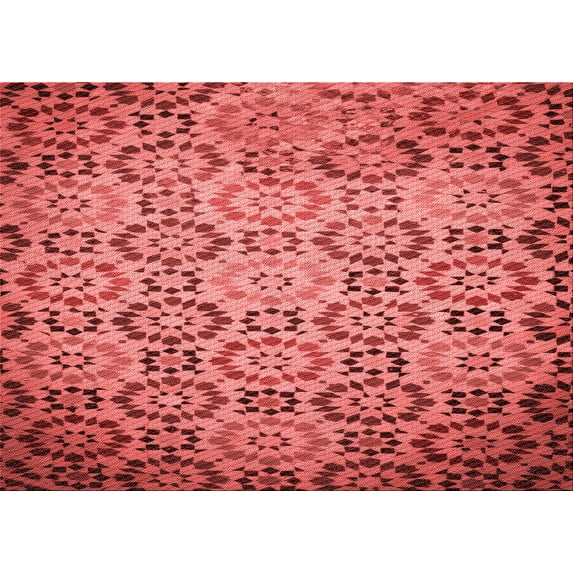 Ahgly Company Indoor Rectangle Patterned Bean Red Area Rugs, 5' x 7'