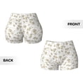 thumbnail image 5 of Xecao Vintage Stylized White Color Print Workout Shorts for Women Soft Smooth Gym Yoga Scrunch Active Tennis Workout Running Shorts, 5 of 9