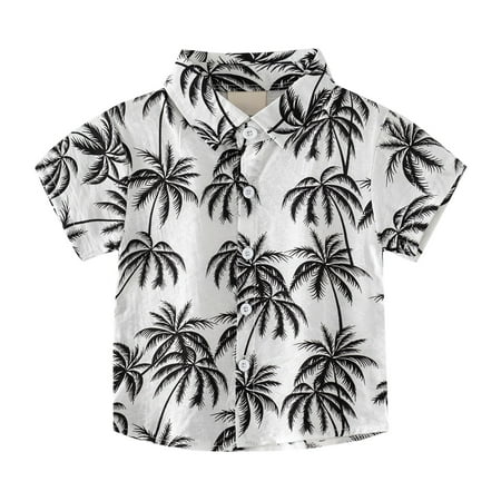 

Newborn Baby Boys T-Shirts Cartoon Printed Short Sleeve Turn-Down Collar Cotton Casual Fun Pattern Summer Clothes Tee Breathable Lovely Tshirts