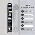 thumbnail image 6 of SinCiDo Narrow Arched Bookcase, 8-Tier Open Shelf Bookcase, Medium Density Fiberboard, 6 of 7