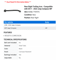 thumbnail image 2 of Rear Left Trailing Arm - Compatible with 2017 - 2022 Jeep Compass MP 2018 2019 2020 2021, 2 of 2