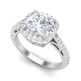 thumbnail image 2 of Mooneye 1.50 Ct Cushion Moissanite Diamond 925 Sterling Silver Women Wedding Rings, 2 of 7