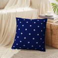 thumbnail image 4 of LALILO Throw Pillow Covers Navy Blue With Little White Flowers Cushion Cover 18" x 18", 2 Pack, 4 of 6