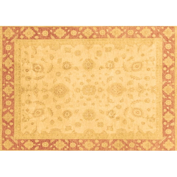 Ahgly Company Indoor Rectangle Abstract Brown Modern Area Rugs, 2' x 5'