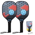 thumbnail image 2 of Pickleball Rackets,Pickleball With Balls With Balls And Wooden Pickleball With Paddles Set Of Set Of 2 Pickleball Paddles Set Balls And Mesh 2 Wooden Pickleball Of 2 Wooden Mewmewcat Papapi, 2 of 6