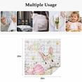 thumbnail image 5 of Gray Easter Cloth Napkins, Spring Easter Bunny Eggs Floral Buffalo Plaid Washable and Reusable Dinner Napkins Set of 6, Table Napkin for Kitchen Party Birthday Wedding Hotel Housewarming 20"x20", 5 of 9