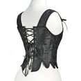 thumbnail image 6 of Aboser Women Bustier Corset Court Vintage Lace Up Body Shaper Adjustable Strap Fishboned Vest Tops Renaissance Gothic Waist Cincher, 6 of 7
