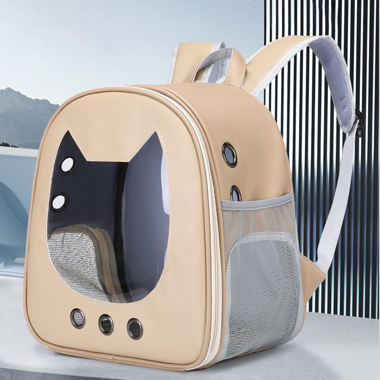 Durable Travel Bag Soft Breathable Tote Carrying Cage Pet Carrier Backpack for Traveling, dog , Walking, ,Outdoor , Beige