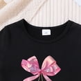 thumbnail image 6 of NAISIBABY Girls Outfit Sets, Short Sleeve T-Shirt and Denim Skirt Casual Summer Fashion Kids Clothes 2-Piece Black 6T, 6 of 6