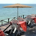 thumbnail image 3 of SSyao Patio Outdoor Market Table Umbrella with Button Tilt & 6/8 Sturdy Ribs, Tan-9 ft, 3 of 9