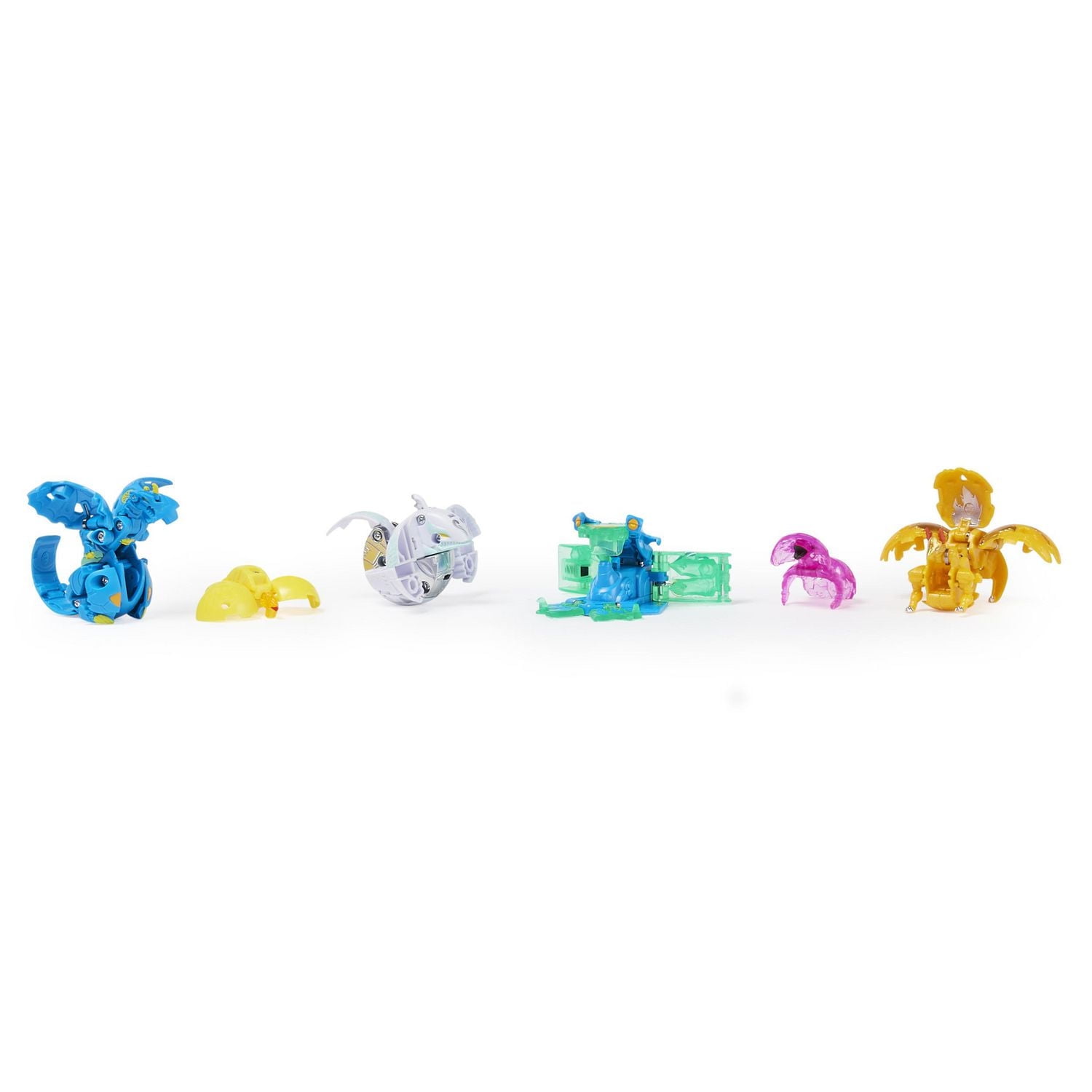 Bakugan Evolutions, Coffret Battle Strike Warrior Whale et Blitz Fox, 6 figurines articulées Bakugan, 9 cartes à collectionner et 8 BakuCores, jouets pour garçons à partir de 6 ans