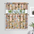 thumbnail image 2 of Dog Print Kitchen Curtains 36 Inch Short - 3 Panel Set, Cute Puppy & Floral Design, Rod Pocket Pet Lover Curtains 100% Polyester, Paw & Bone Pattern for Kitchen, Living Room, Bedroom, Easy Wash, 2 of 6