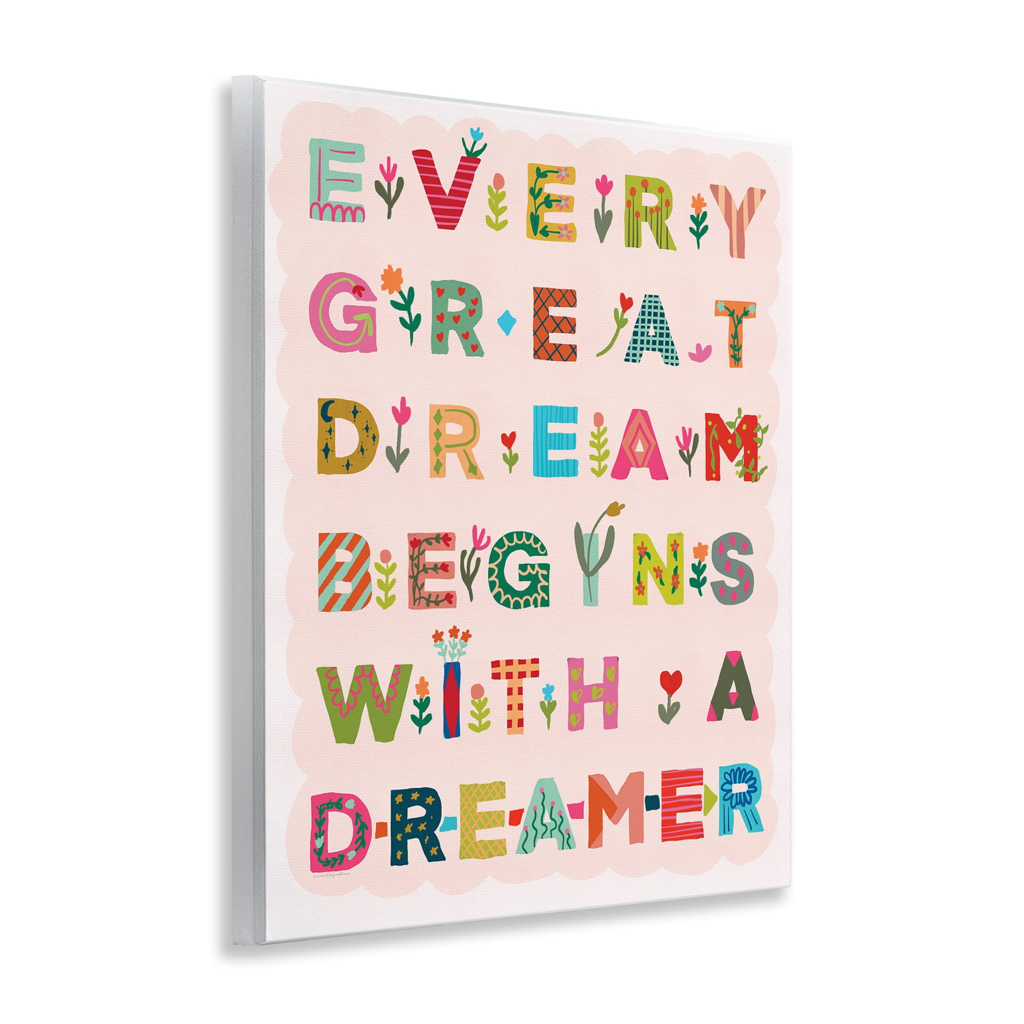 Stupell Industries Every Great Dream Wall Plaque Art, design by Kamdon Kreations