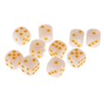 thumbnail image 1 of Paquete de 10 dados de plastico blanco Zulema D6 para Juego de RPG, 1 of 6