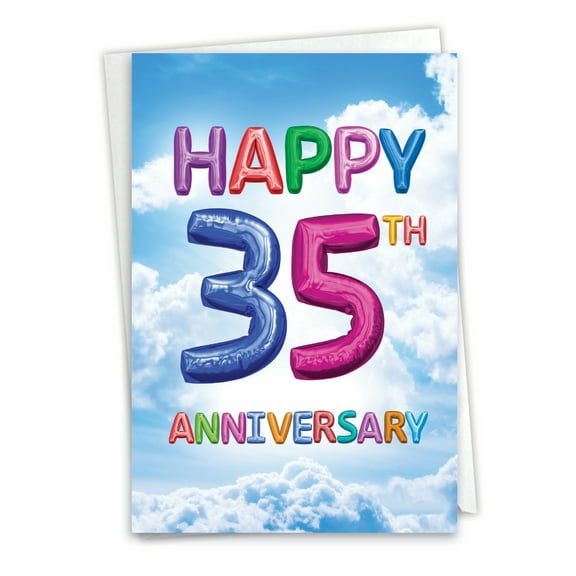 1 Funny 35th Anniversary Card with Envelope - Messages Milestones 35 C9432MAG