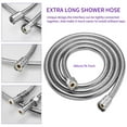 thumbnail image 6 of Adjustable Shower Arm Mount & Stainless Steel Shower Hose,Handheld Shower Arm Holder,Flexible Showerhead Hose Replacement,Shower Arm Bracket,Chrome Shower Head Holder with Swivel Brass Ball,Chrome, 6 of 8