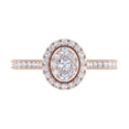 thumbnail image 3 of 1/2 Carat Diamond Halo Ring Band in 14K Rose Gold (Ring Size 4.25) - IGI Certified (SI1-SI2 Clarity), 3 of 4