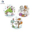 thumbnail image 1 of Kits de punto de cruz con estampado navideño, tela Aida, 16ct, 14ct, lienzo artesanal, juegos de bordado hecho a mano, 1 of 3