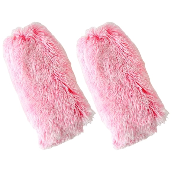 Plush Furry Leg Warmers for Women Cozy Winter Boot Toppers Colorful Thick Fuzzy Leg Covers Footless Socks Streetwear
