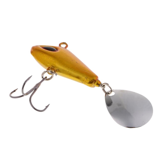 Señuelo de lentejuelas giratorias 423g cebo duro para agua dulce amarillo shamjiam Señuelo de cuchara de pesca