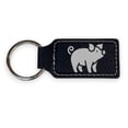 thumbnail image 3 of Keychain - Rectangle - Piglet - Leather, 3 of 4