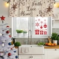 thumbnail image 5 of 2 Pack Valances for Window, Brown Farmhouse Short Curtains for Kitchen Bedroom Living Room, Retro Country Stars Rustic Branches Berry Rod Pocket Small Window Treatment Valance Drapes 60 x 18 Inch, 5 of 8