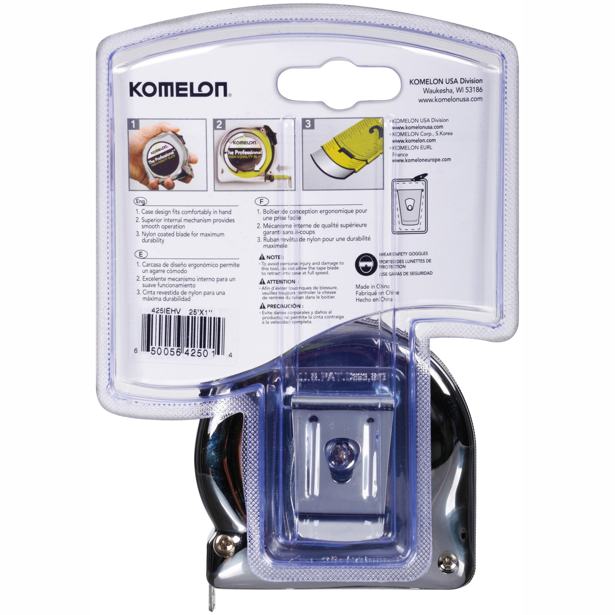 Komelon Chrome Professional 25 ft. Tape Measure