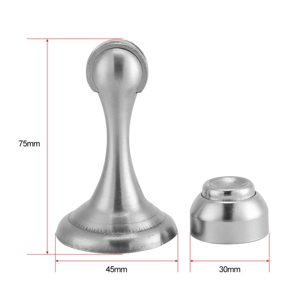 Tope Magnético De Acero Inoxidable Para Puerta, Fuerte Cierre Automático De Pared Para Puertas Interiores De Hogar Y Oficina, Plateado, 75g