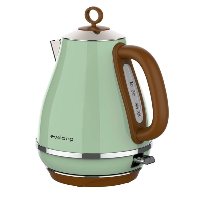 Evoloop 1.7L Electric Kettles, BPA Free Tea Kettle, Hot Water Boiler Heater, Stainless Steel Teapot, Auto Shut-Off & Boil-Dry Pro