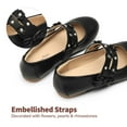 thumbnail image 4 of DREAM PAIRS Flower Girl Ballet Flats Pearls Bow Ballerina Mary Jane Dress Shoes, 4 of 5