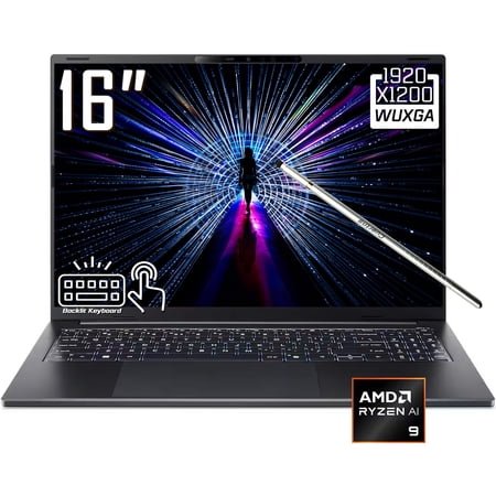 Acer Swift Go 16 AI Laptop, 16" 1920 x 1200 WUXGA 120Hz IPS LCD Touchscreen, AMD Ryzen AI 9 465, Stylus Pen, Backlit Keyboard, Wi-Fi 7, Windows 11 Home (32GB DDR5 RAM | 1TB SSD)
