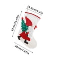 thumbnail image 3 of Fiudx Medias Navideñas con Diseño de Papá Noel y Muñeco de Nieve, Tela Suave, Lazo para Colgar, Decoración Festiva, Ideal para Árbol, Pared y Chimenea, 1 Unidad, 65 G, 3 of 3