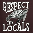 thumbnail image 6 of Wild Bobby Respect The Locals Save Our Oceans Turtle Animal Lover Unisex Graphic Hoodie Sweatshirt, Brown, Medium, 6 of 6