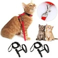 thumbnail image 1 of 2 Ensembles de Laisses pour Animaux Harnais Ajustables Sangle en Nylon Robuste Laisses pour Chat avec Harnais pour la Marche, 1 of 10