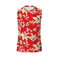 thumbnail image 6 of Lsque Lilies Flowers Print Men's Cotton Blend Sleeveless Muscle Shirts (S-3XL)- Moisture Wicking, Odor Protection, UPF 30+,, 6 of 8
