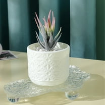 Flower Vase Unique,Fluted Vases for Flowers,Modern Vases for Living Room,Plastic Imitation Glazed Vase,Flower Arrangement Cabinet Decoration Dried Flower Decoration Flower Pot Flower Utensil