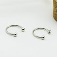 thumbnail image 5 of Steel Ear Rings Corrosion Resistant Polished Earrings Body Jewelry Supplies Silver, 5 of 6