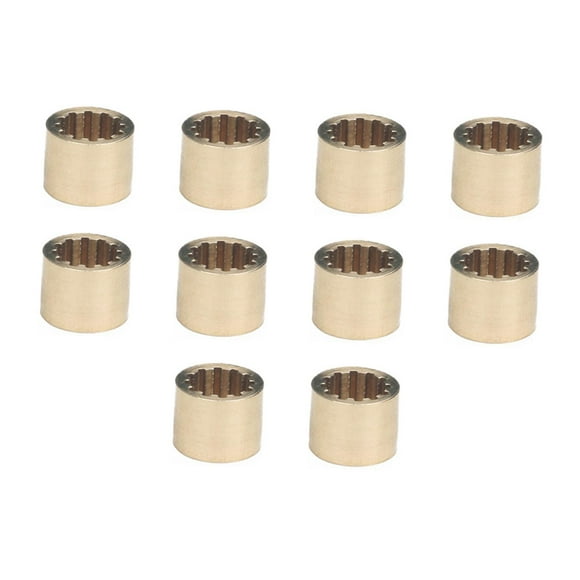 koolsoo 10 Pieces Billiard Cue Ferrules Copper Cue Ferrules Copper Pool Cue Ferrules tooth