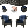 thumbnail image 3 of Meetleisure Patio Wicker Outdoor Lounge Chair with Cushion(Set of 2), Navy, 3 of 7