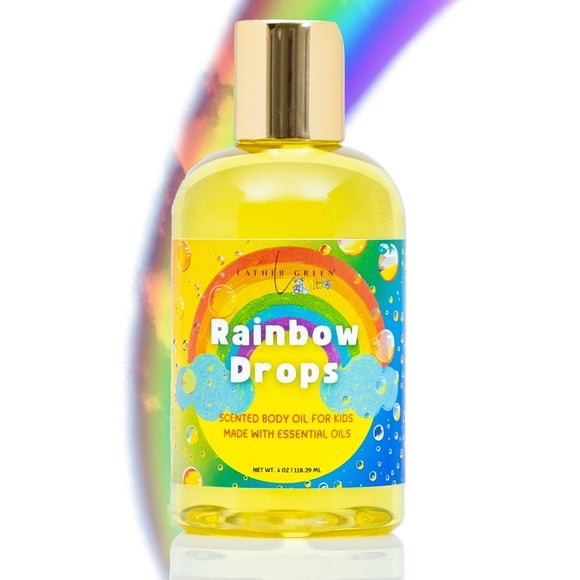 Rainbow Drops Kids Body Oil - 4 oz by LatherGreen