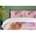 thumbnail image 3 of Ambesonne Christmas Duvet Cover Sets, Gingerbread Cookies Coco, 2-King, Pale Pink Multicolor, 3 of 6
