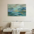 thumbnail image 2 of Elephant Stock Pastel Blue Sea Wall Art - Horizontal Canvas Wall Art - Living Room Wall Decor - Abstract Canvas - Blue And Yellow Decor By Silvia Vassileva - 39" x 26", 2 of 8