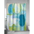 thumbnail image 5 of Shower Curtains Abstract Blue White Green Printing Bath Curtain Graffiti Waterproof Bathroom Shower Curtain Set with Hooks Decoration 72 x 84 Inches, 5 of 7