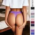 thumbnail image 2 of M-XL de algodón sin costuras para bragas sexis para mujer, ropa interior femenina de cintura baja, transpirable, íntima, Bikini, 2 of 4