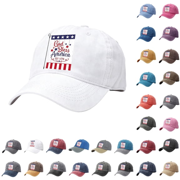 Only Moment Baseball Caps for Women Cotton Vintage Adjustable Washed Distressed Denim Baseball Hat White,A